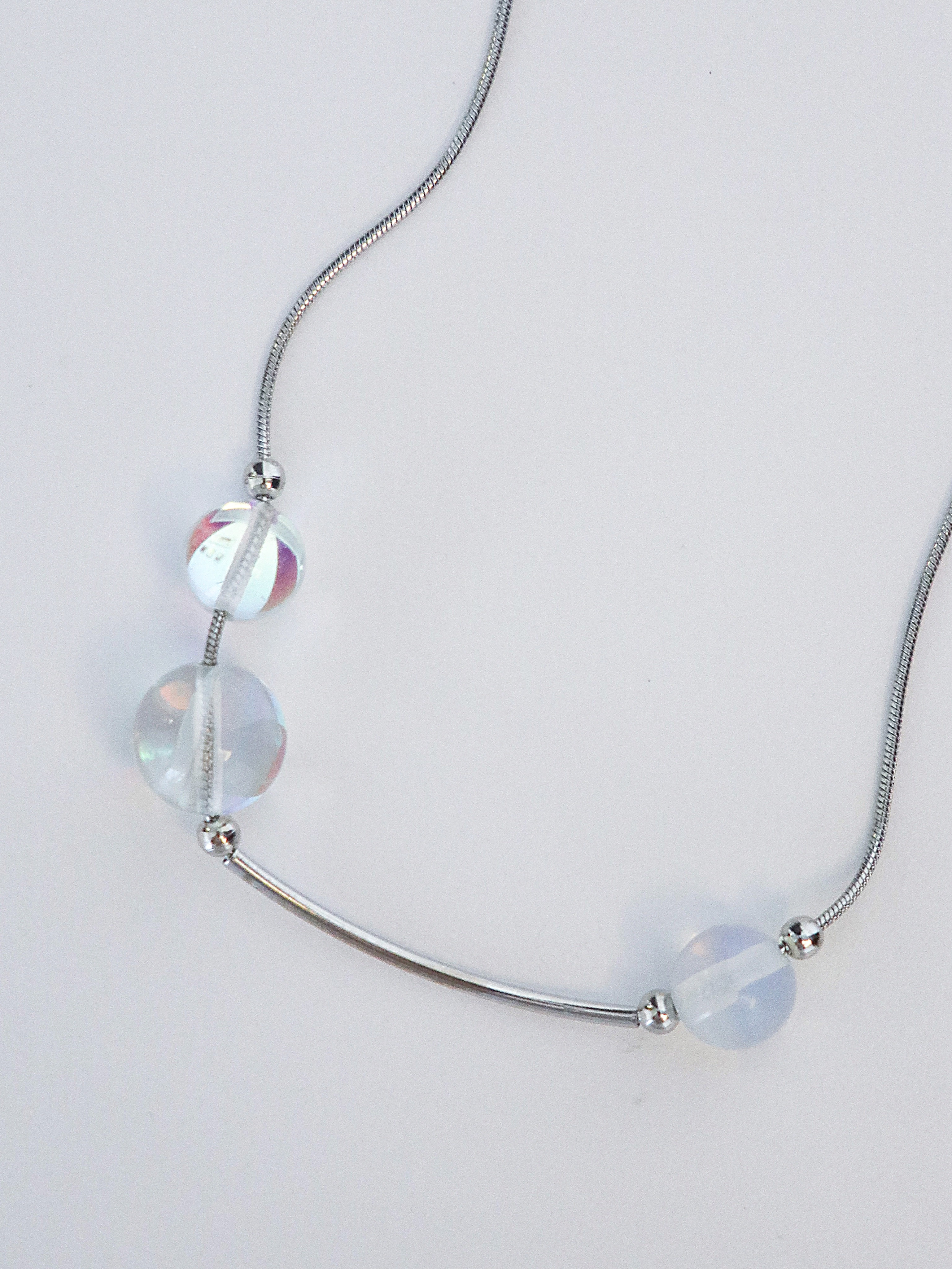 clear beads necklace