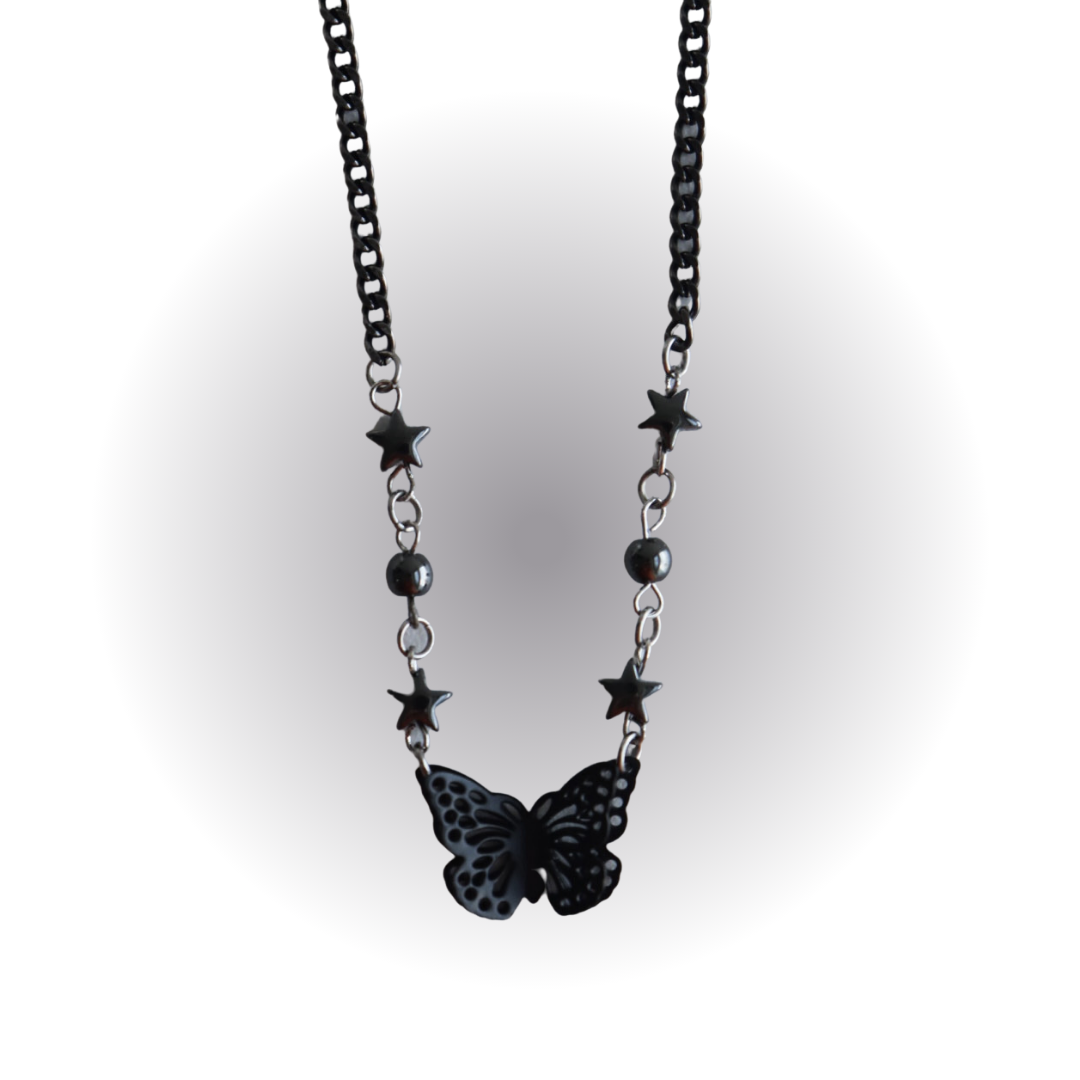 butterfly with stars choker
