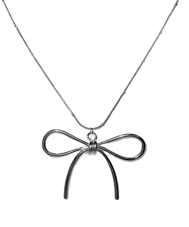 steel ribbon necklace